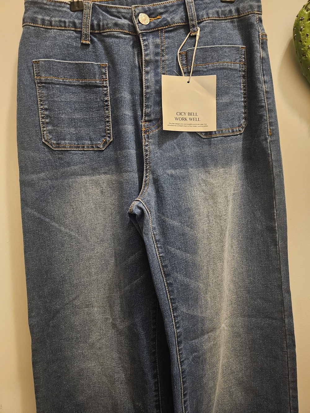 Nwt Cicy Bell High Rise Front Patch Pocket Denim Jeans Size 6